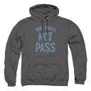 【送料無料】 ライセンス キャラクター メンズ Tシャツ トップス Big & Tall The Lord of the Rings Gandalf "You Shall Not Pass" Graphic Pullover Hoodie Charcoal