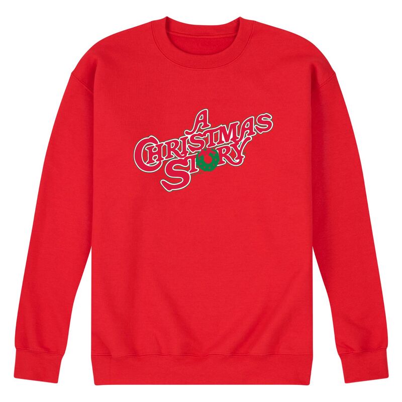 【送料無料】 ライセンス キャラクター メンズ Tシャツ トップス Men's A Christmas Story Logo Fleece Sweatshirt Red(4)