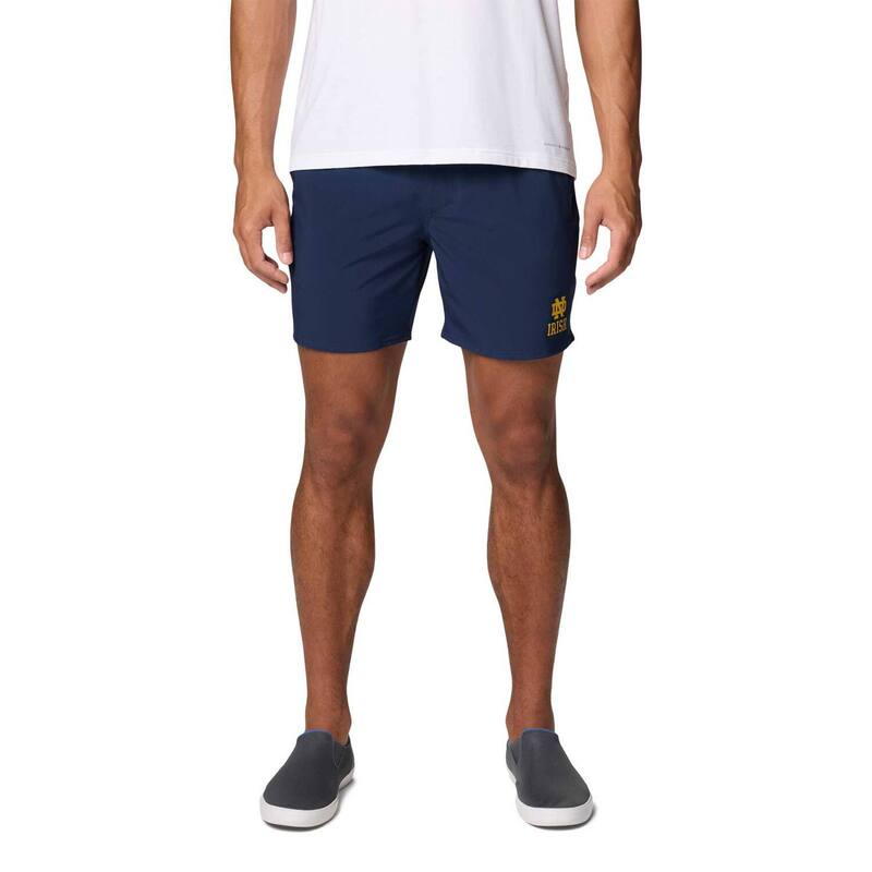 【送料無料】 コロンビア メンズ ハーフパンツ・ショーツ ボトムス Men's Columbia Navy Notre Dame Fighting Irish PFG Terminal Roamer Omni-Shade Stretch Shorts Ntd Navy