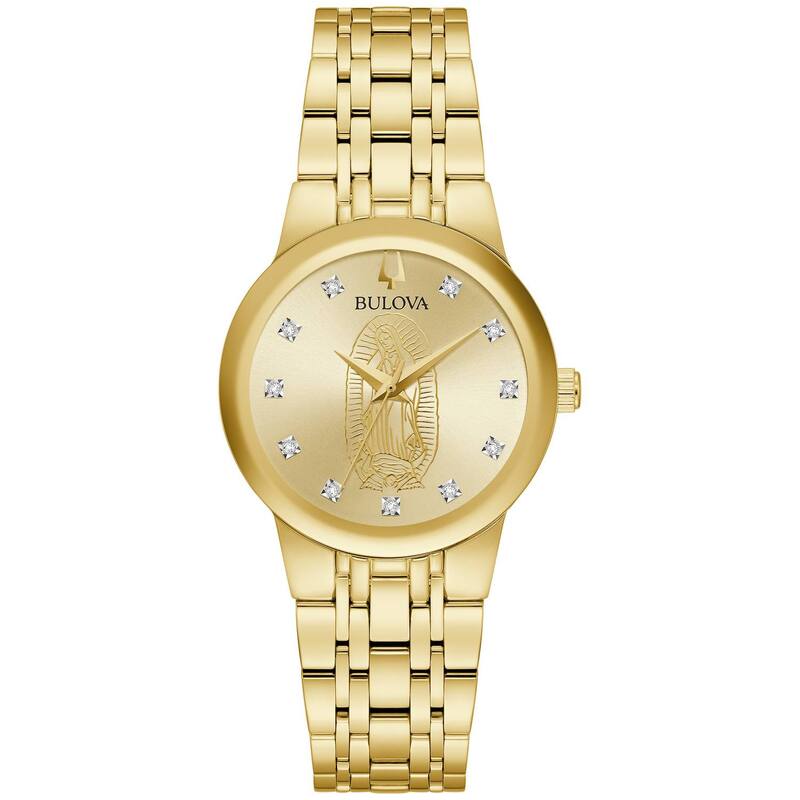 【送料無料】 ブロバ レディース 腕時計 アクセサリー Bulova Women's Goldtone Stainless Steel Diamond Accent Bracelet Watch Yellow