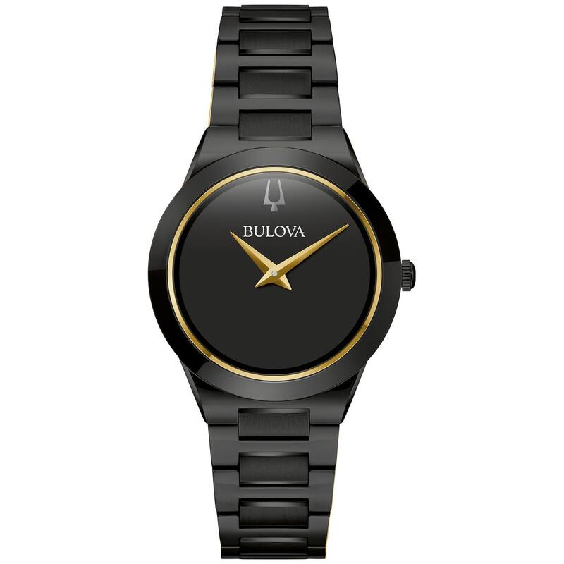 【送料無料】 ブロバ レディース 腕時計 アクセサリー Bulova Women's Modern Millenia Stainless Bracelet Watch Black