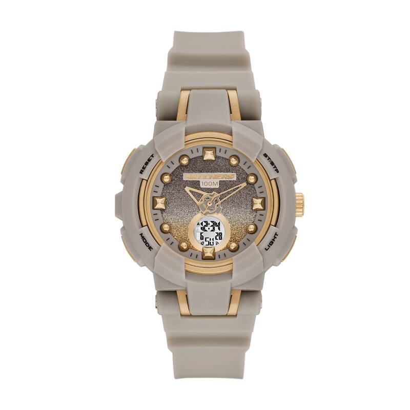 【送料無料】 スケッチャーズ レディース 腕時計 アクセサリー Skechers Women's Silicone Strap Sports Watch Gold