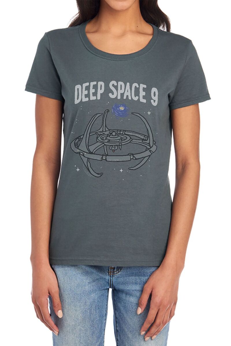 【送料無料】 ライセンス キャラクター レディース Tシャツ トップス Juniors' Star Trek Deep Space 9..