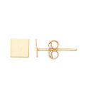 【送料無料】 アンブランデッド レディース ピアス・イヤリング アクセサリー 14k Yellow Gold Square Stud Earrings 14k Gold