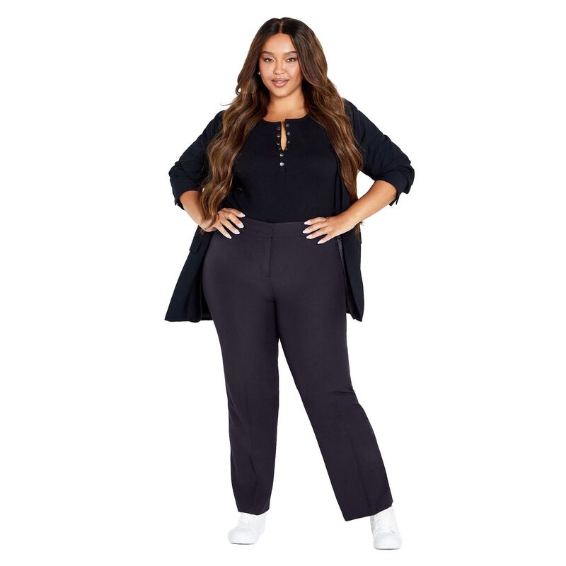 【送料無料】 アベニュー レディース カジュアルパンツ ボトムス Avenue Women's Plus Size Tall Cool Hand Trouser Navy