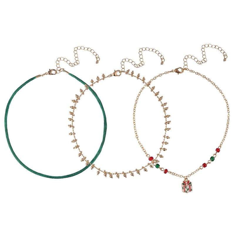ReVida ŷԾŹ㤨֥֥ǥå ǥ ꡼ ͥå쥹硼ڥȥȥå 졼 Unbranded Gold Tone 3-pc. Holiday Choker Necklace Set Green ꡼פβǤʤ4,480ߤˤʤޤ
