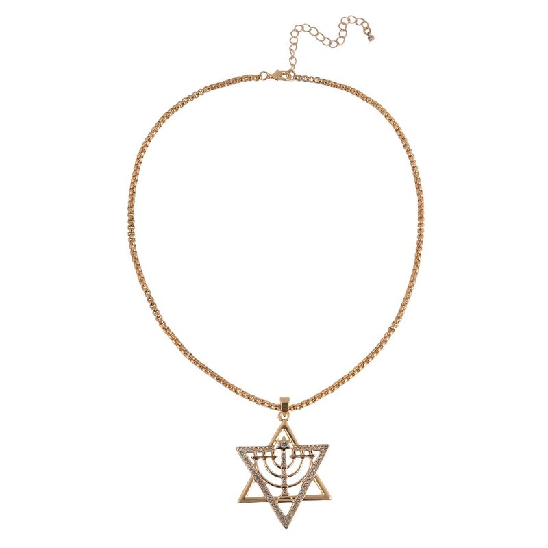 ReVida ŷԾŹ㤨֥֥ǥå ǥ ꡼ ͥå쥹硼ڥȥȥå 졼 Unbranded Gold Tone Menorah Crystal Accent Pendant Necklace None ɡפβǤʤ4,480ߤˤʤޤ