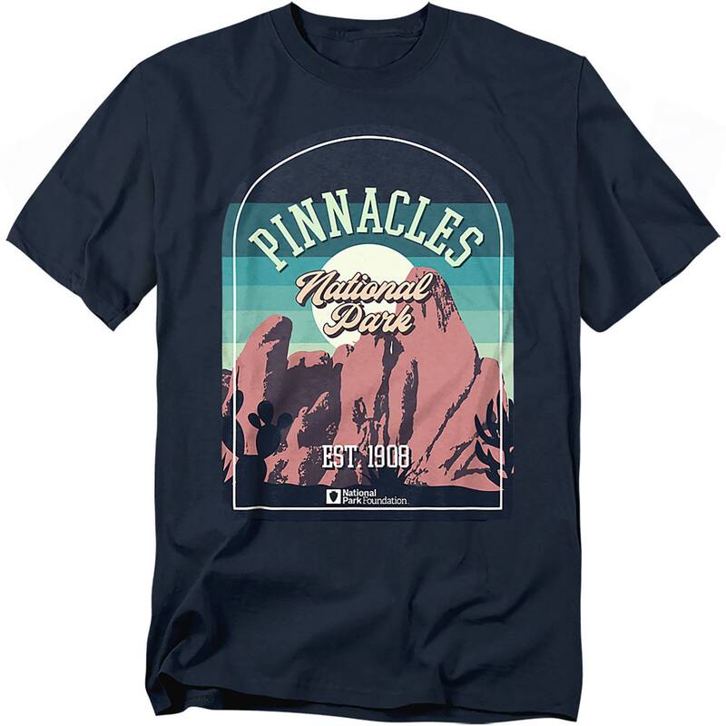 【送料無料】 ライセンス キャラクター メンズ Tシャツ トップス Big & Tall Pinnacles Illustrated Landscape Graphic Tee Navy