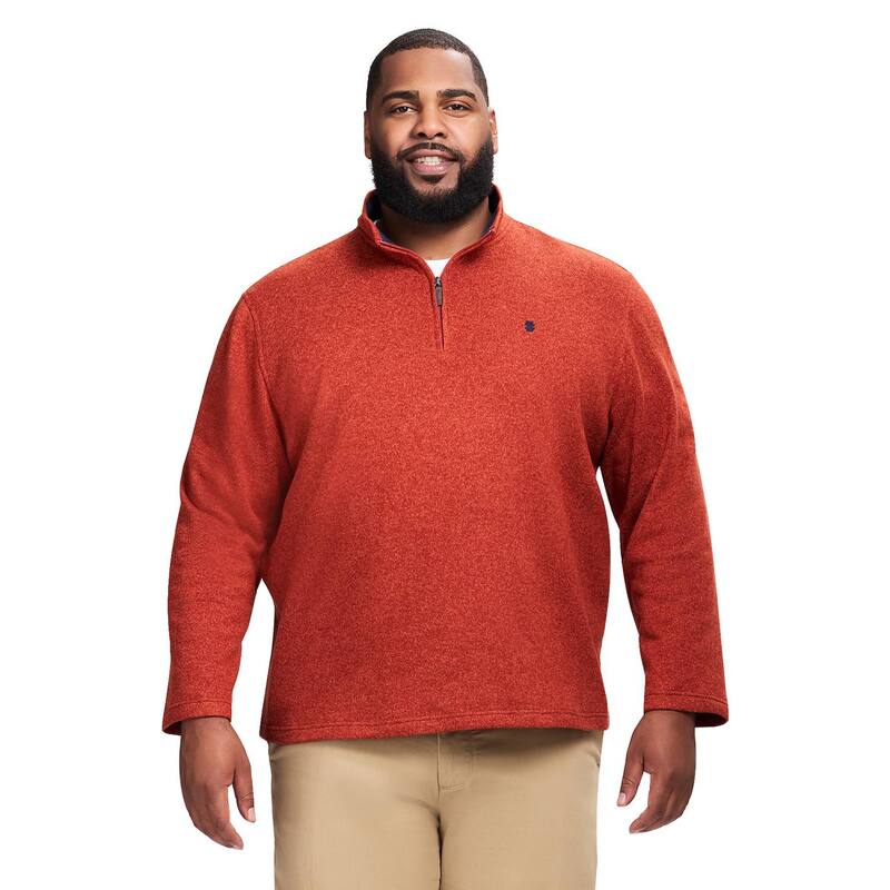 アイゾッド メンズ アウター ニット・セーター ハーフジップ トール フリース Big & Tall IZOD Sweater..