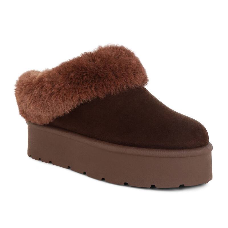 【送料無料】 ロンドンラグ レディース ブーツ・レインブーツ シューズ London Rag Aniso Women's Faux Fur Slip-On Winter Boots Brown