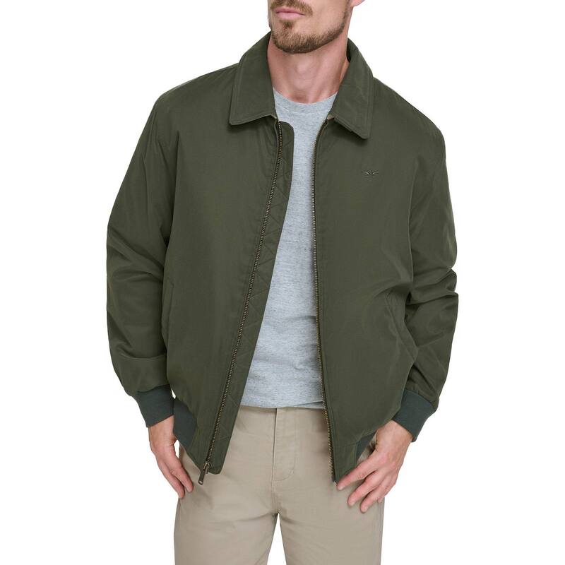 【送料無料】 ドッカーズ メンズ ジャケット・ブルゾン アウター Men's Dockers Micro-Twill Filled Golf Bomber Jacket Olive
