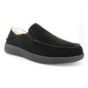 【送料無料】 プロペット メンズ サンダル シューズ Propet Edsel Men's Suede Moccasin Slippers Black