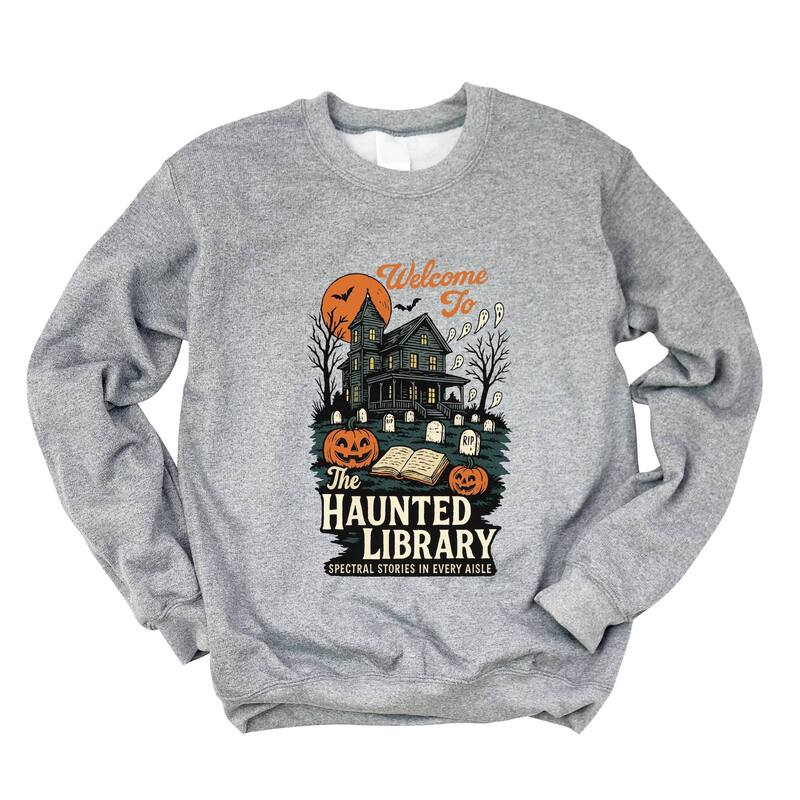 Simply Sage Market レディース トップス Tシャツ スウェット Simply Sage Markethe Haunted Library - Womensweatshirt Graphite グラファイト