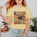 【送料無料】 Simply Sage Market レディース Tシャツ トップス Gobble Turkey - Garment Dyed Tee Butter