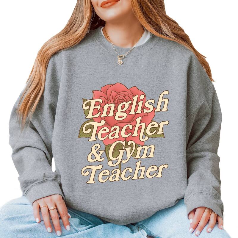 Simply Sage Market レディース トップス Tシャツ スウェット Simply Sage Market English Teacher + Gym Teacherose - Womensweatshirt Graphite グラファイト