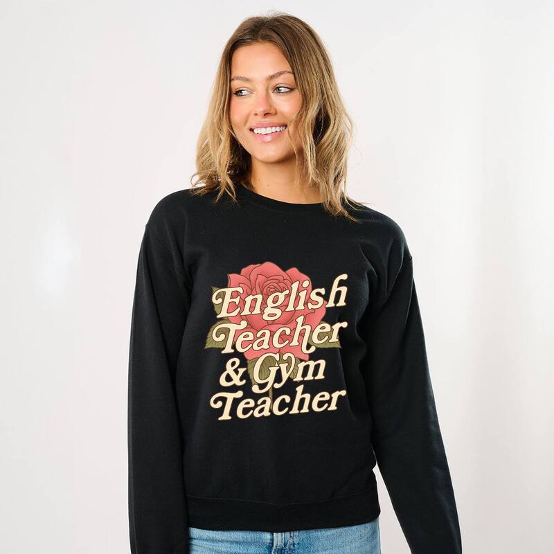 Simply Sage Market レディース トップス Tシャツ スウェット Simply Sage Market English Teacher + Gym Teacherose - Womensweatshirt Midnight(4)