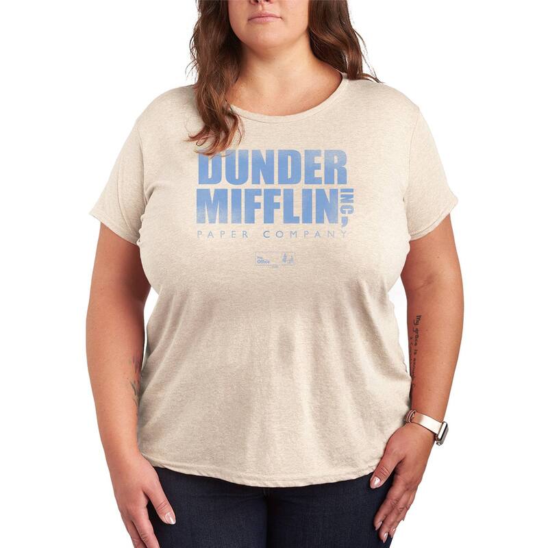 ReVida ŷԾŹ㤨֥˥ᥭ饯 ǥ ȥåץ T ơ ץ饹  եå Licensed Character Plusize The Office Dunder Mifflin Logo Vintage Graphic Tee BirchפβǤʤ7,980ߤˤʤޤ