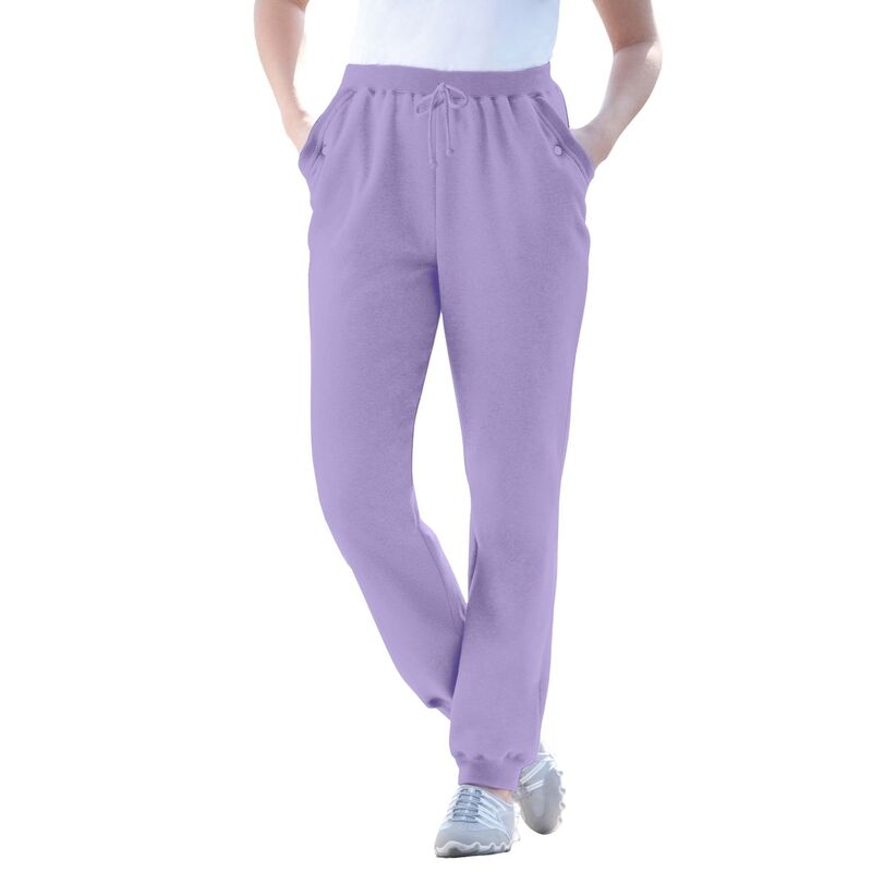 【送料無料】 ウーマン ウィズイン レディース カジュアルパンツ ボトムス Woman Within Plus Size Tall Better-Fleece Pull-On Jogger Sweatpants Soft Iris