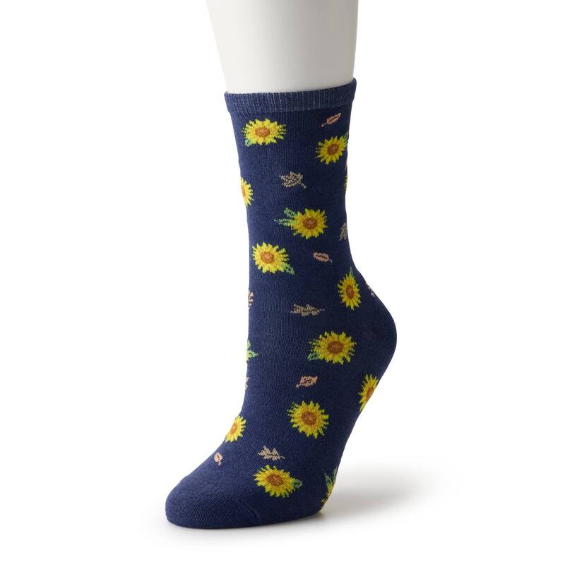 アンブランデッド レディース アンダーウェア 靴下 Unbranded Women's Nature Icons Crew Socks Dk Den..