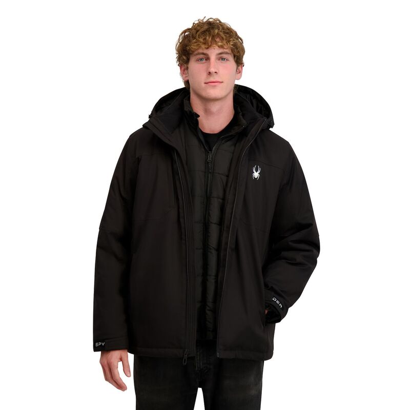 スパイダー メンズ アウター ジャケット・ブルゾン Men'spyder Snow System Hooded Winter Jacket Black ブラック