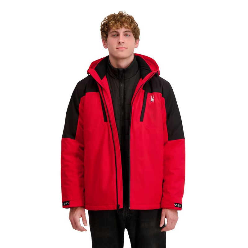 スパイダー メンズ アウター ジャケット・ブルゾン Men'spyder Snow System Hooded Winter Jacket Red レッド