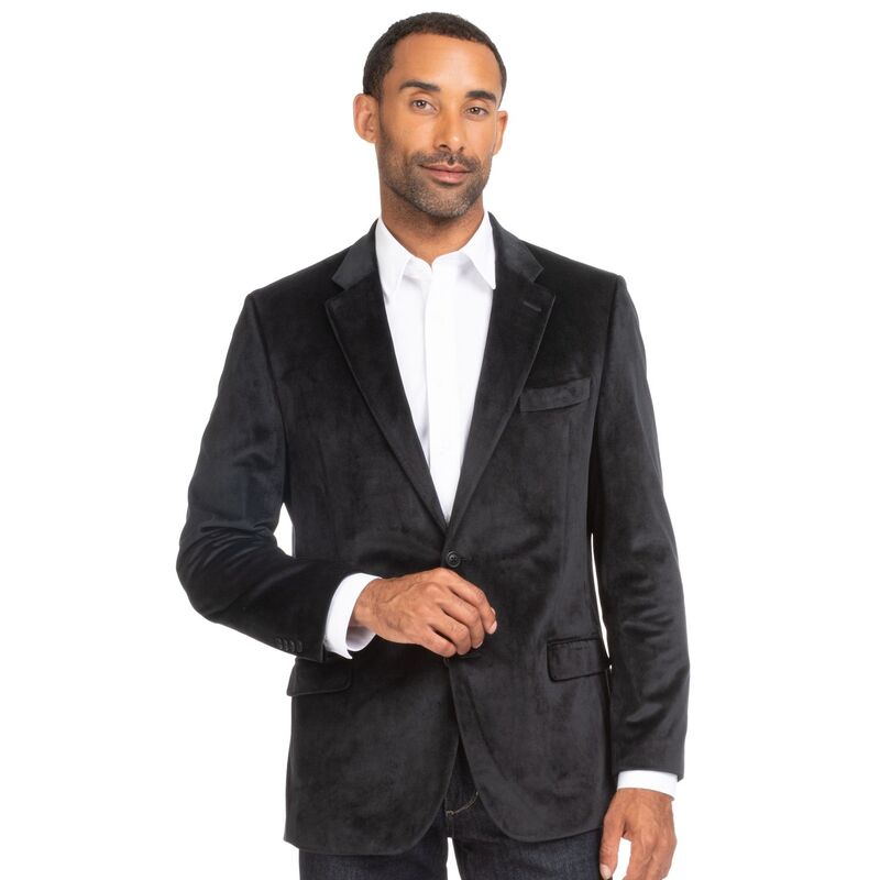 【送料無料】 ナウティカ メンズ ジャケット・ブルゾン アウター Men's Nautica Velvet Sport Coat Black Velvet