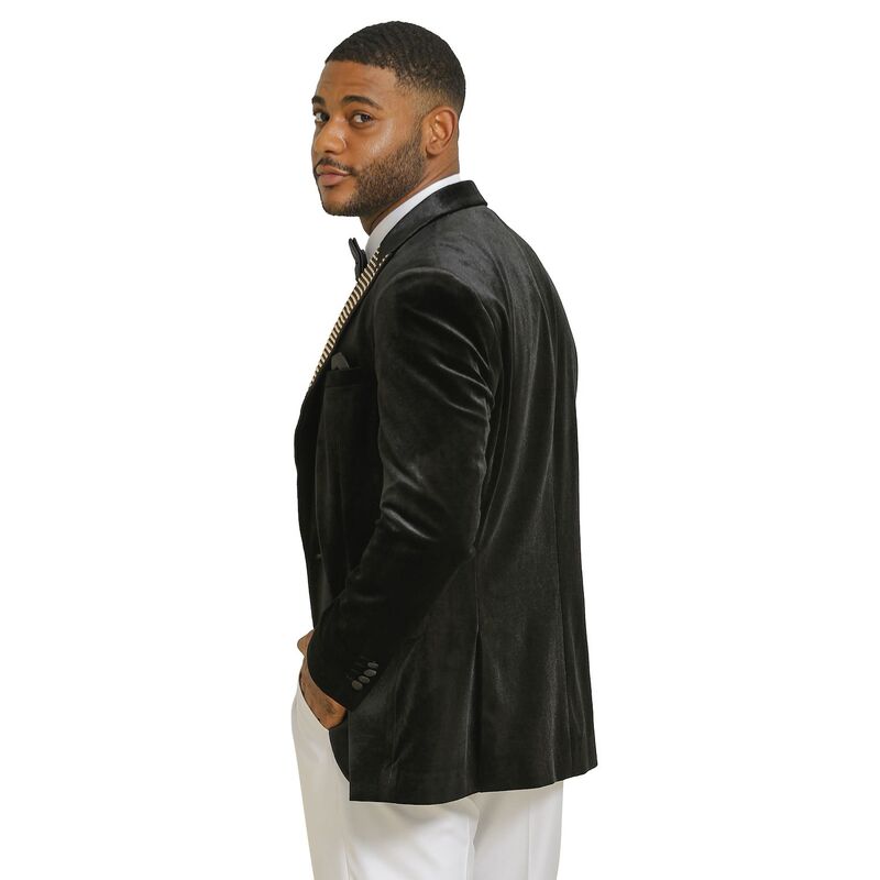 ステイシーアダムス メンズ アウター ジャケット・ブルゾン ベルベット ブレザー Stacy Adams Men's Velvet Blazer with Rhinestone-Embedded Peak Lapel Burgundy バーガンディ