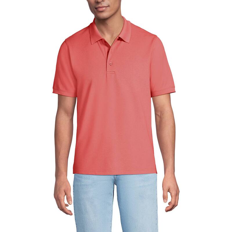 ランズエンド メンズ トップス Tシャツ ポロシャツ Men's Lands' End Short Sleeve Travel Kit Polo Se..
