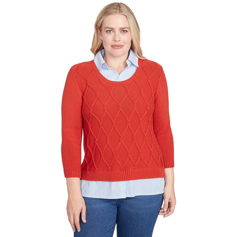 【送料無料】 アルフレッド ダナー レディース ニット・セーター アウター Women's Alfred Dunner Stit..