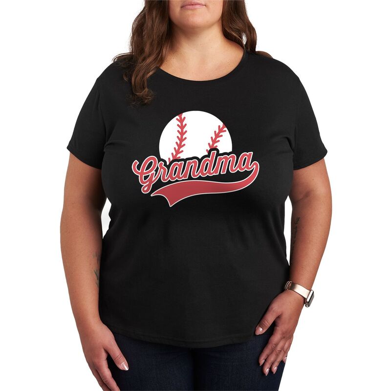 【送料無料】 アニメキャラクター レディース Tシャツ トップス Plus Size Baseball Grandma Graphic T..