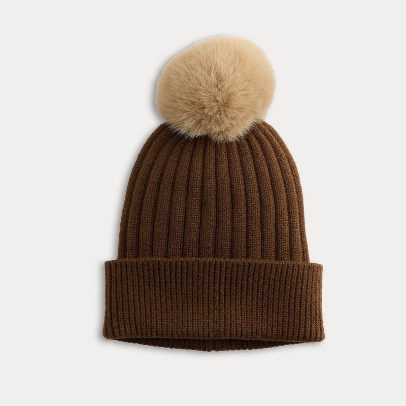 【送料無料】 ソノマ レディース 帽子 アクセサリー Women's Sonoma Goods For Life Mixed Rib Beanie Brown(4)