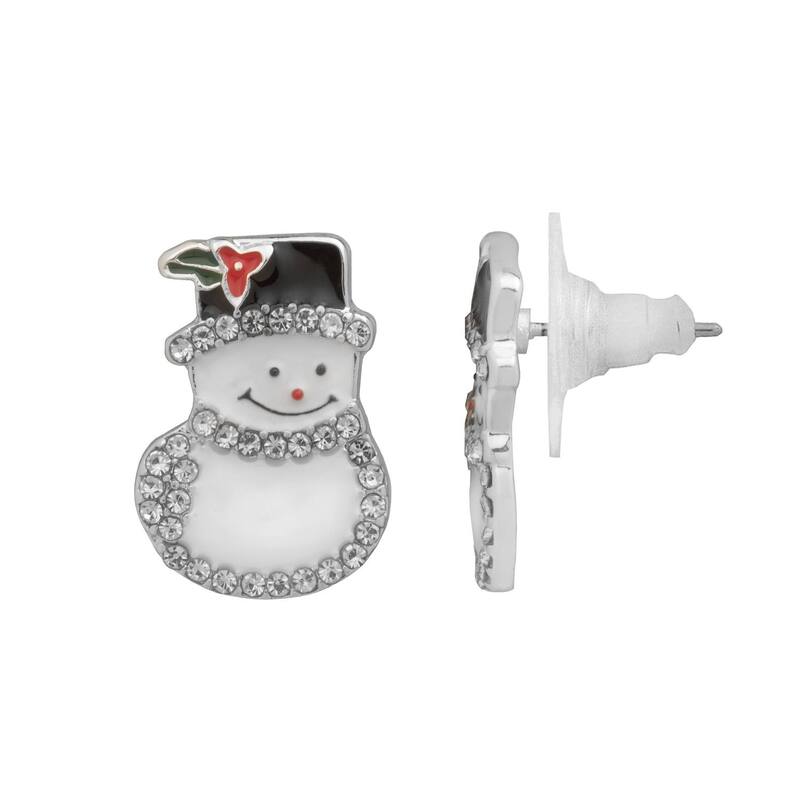 【送料無料】 LC Lauren Conrad レディース ピアス・イヤリング アクセサリー LC Lauren Conrad Silver Tone Snowman Stud Earrings Multi