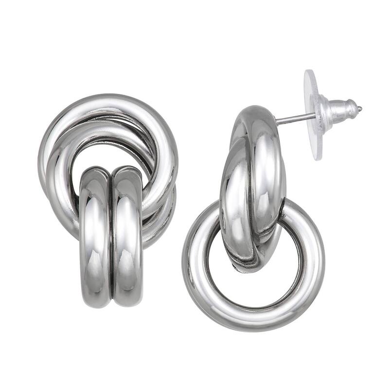 【送料無料】 ヴェラウォン レディース ピアス・イヤリング アクセサリー Simply Vera Vera Wang Silver Tone Tubular Front-Back Earrings Silver Tone