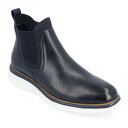 【送料無料】 バンス メンズ ブーツ・レインブーツ シューズ Vance Co. Hartwell Chelsea Men's Ankle Boots Navy