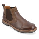 【送料無料】 バンス メンズ ブーツ・レインブーツ シューズ Vance Co. Lancaster Chelsea Men's Ankle Boots Brown(4)