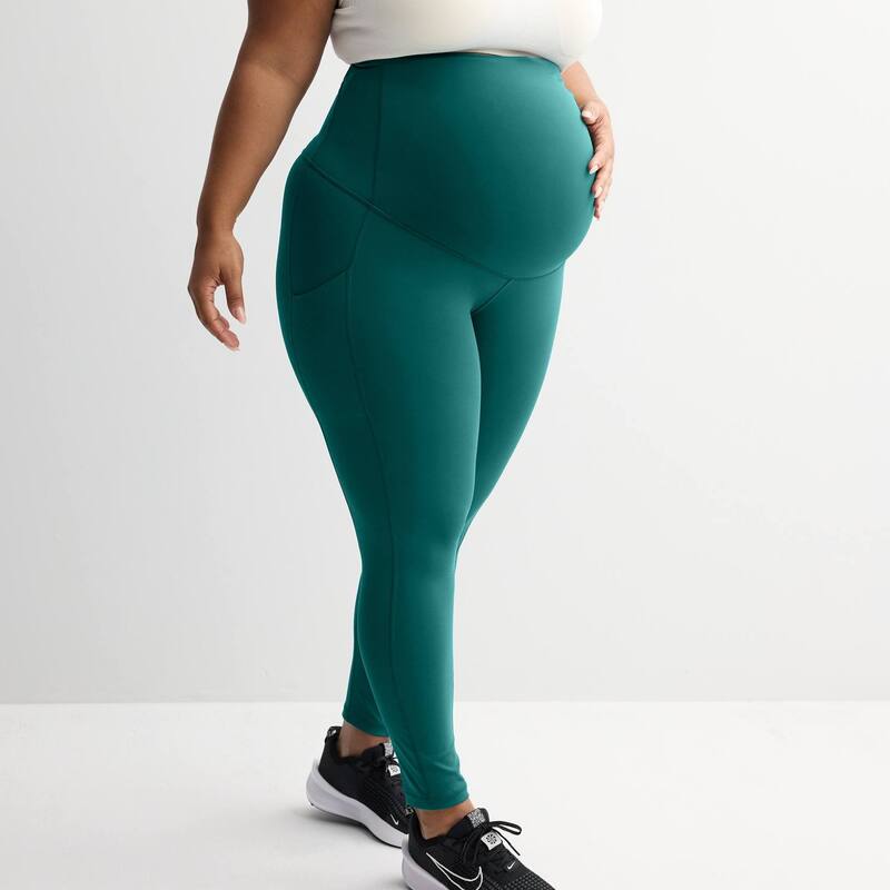 【送料無料】 Tek Gear レディース カジュアルパンツ ボトムス Plus Size Maternity Tek Gear Ultrastretch 7/8th Leggings Dark Storm Teal