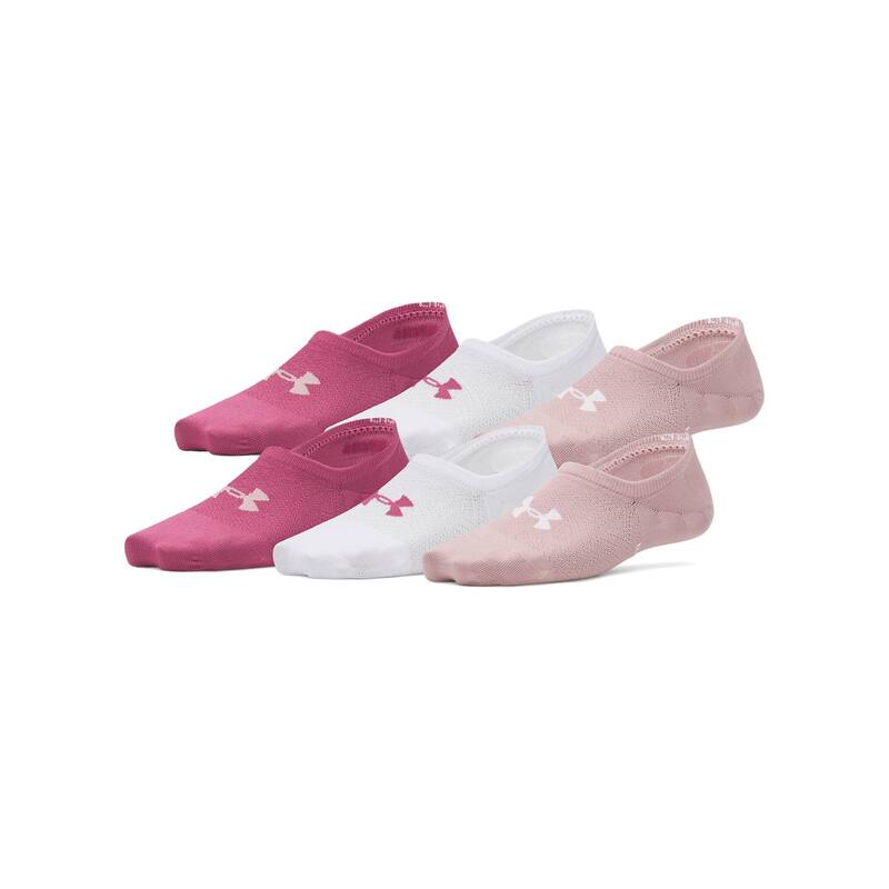 【送料無料】 アンダーアーマー レディース 靴下 アンダーウェア Women's Under Armour 6-Pack Breathe Lite Socks Fuchsia(4)