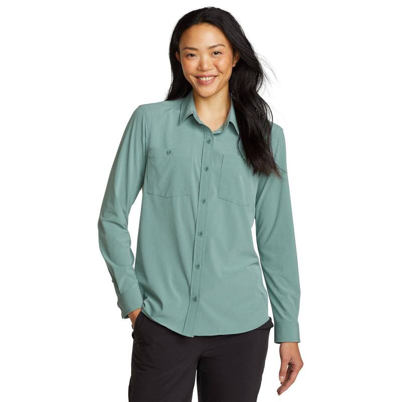 楽天ReVida 楽天市場店エディー バウアー レディース トップス シャツ Women's Eddie Bauer Departure 3.0 Long Sleeve Shirt Dusty Loden