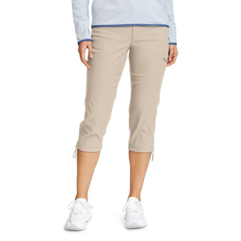 楽天ReVida 楽天市場店エディー バウアー レディース ボトムス カジュアルパンツ キャップ Women's Eddie Bauer Waterproof Rainier Active Capris Pumice