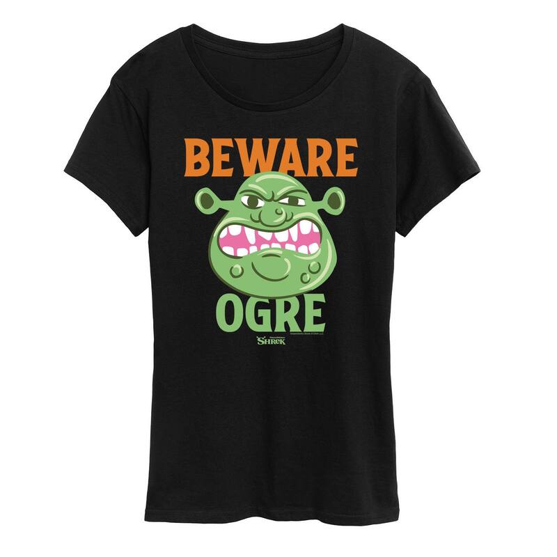 アニメキャラクター レディース トップス Tシャツ グラフィック Licensed Character Women'shrek Bewar..