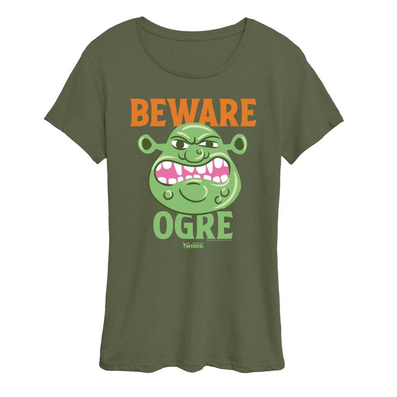 アニメキャラクター レディース トップス Tシャツ グラフィック Licensed Character Women'shrek Bewar..