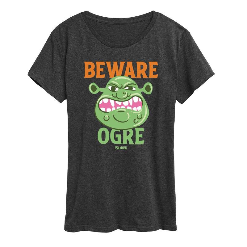 アニメキャラクター レディース トップス Tシャツ グラフィック Licensed Character Women'shrek Bewar..