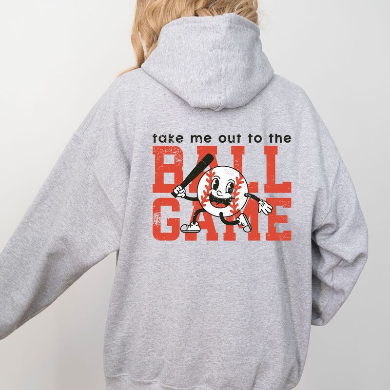 Simply Sage Market レディース トップス Tシャツ パーカー Simply Sage Marketake Me Outo The Ball Game Distressed - Womens Hoodie Graphite グラファイト