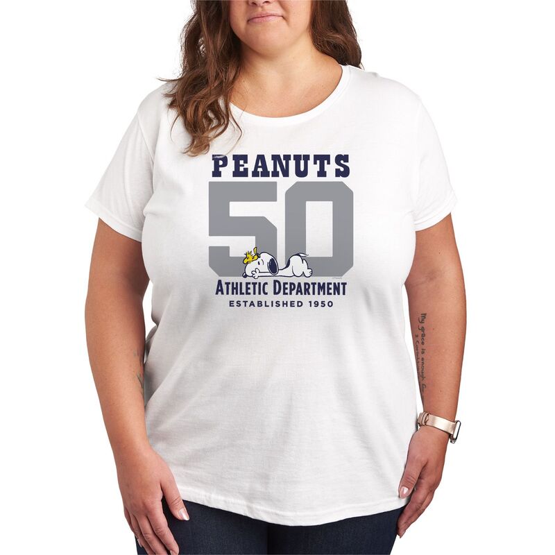 ReVida ŷԾŹ㤨֥˥ᥭ饯 ǥ ȥåץ T ץ饹 եå Licensed Character Plusize Peanuts Athletic Department Est. 1950 Graphic Tee White ۥ磻ȡפβǤʤ7,980ߤˤʤޤ