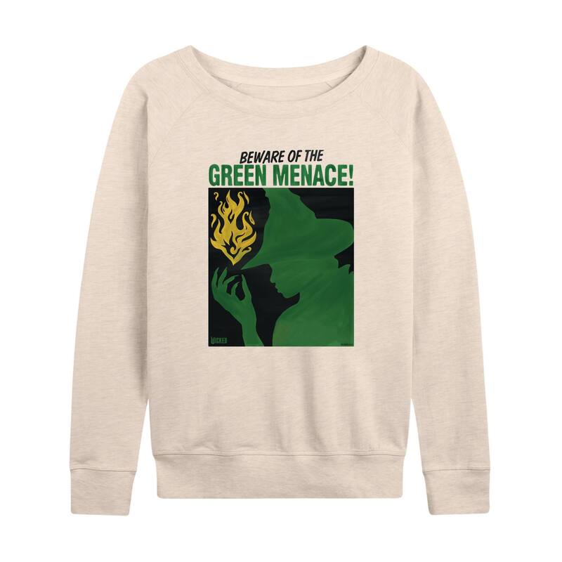 ReVida ŷԾŹ㤨֥˥ᥭ饯 ǥ ȥåץ T ѥ Licensed Character Women's Wicked For Good Beware Of The Green Menace! French Terry Long Sleeve Tee Birch ꡼פβǤʤ10,480ߤˤʤޤ