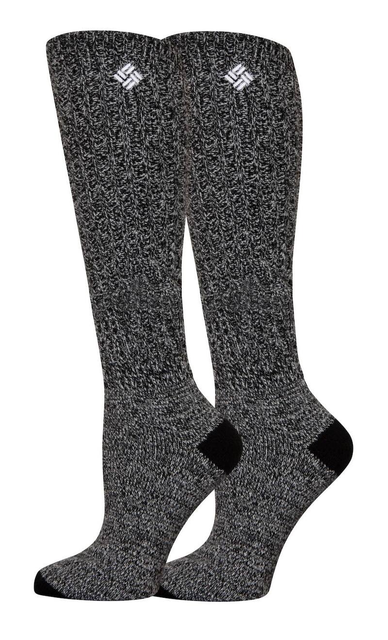 コロンビア レディース アンダーウェア 靴下 Women's Columbia 2-pk. Super Soft Diamond Crew Socks Black ブラック(4)