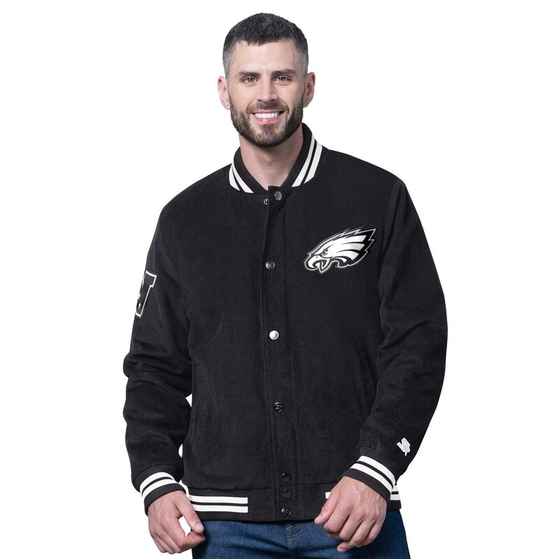スターター メンズ アウター ジャケット・ブルゾン コーデュロイ Men'starter Black Philadelphia Eagl..