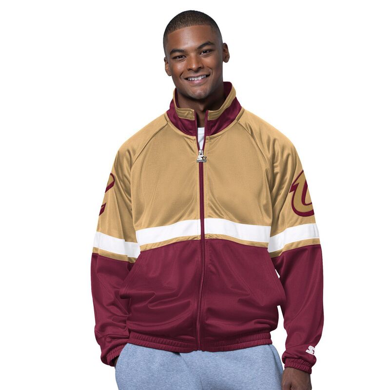 スターター メンズ アウター ジャケット・ブルゾン Men'starter Wine/White Cleveland Cavaliers The Veteran Tricotrack Raglan Full-Zip Jacket Cav Multi マルチカラー