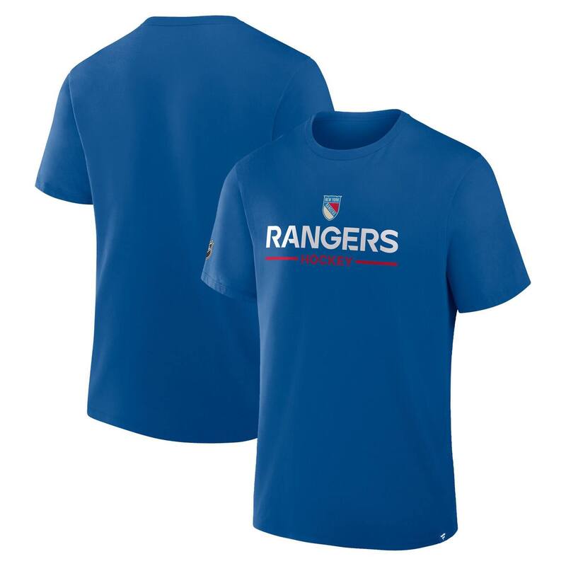 ファナティクス メンズ トップス Tシャツ Men's Fanatics Blue New York Rangers Centennial T-Shirt R..