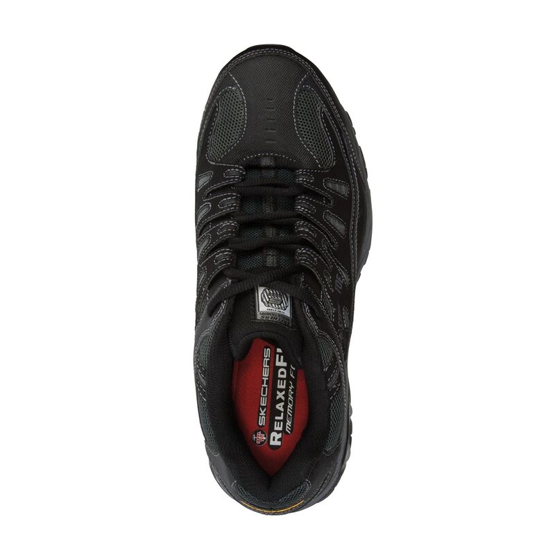 【送料無料】 スケッチャーズ メンズ スニーカー シューズ SkechersR Work Relaxed Fit Cankton Men's Steel-Toe Shoes Black Charcoal